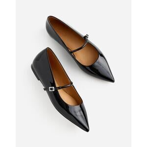 Madewell Women's True Black The Elsie Mary Jane Flat Size 9.5 NWOT